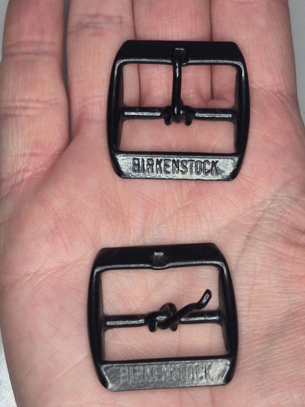 Genuine Birkenstock Black 1 Inch Buckles Pair Sandal Shoe Repair Parts